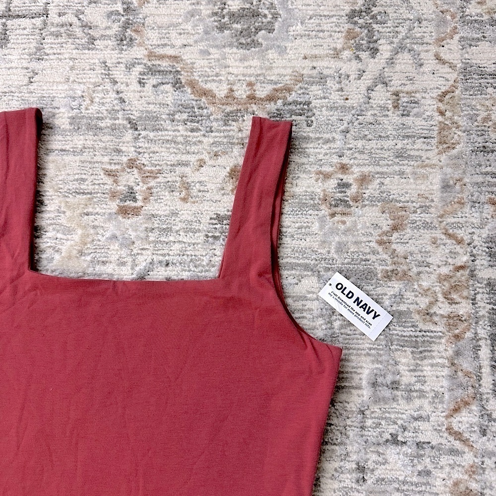 NWT Old Navy Double -Layer Scoop-Neck Bodysuit in Gingerspice Size Small - Picture 6 of 10